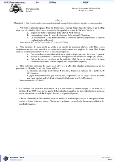 Vista previa de Examen PAU de Física de Asturias 2014 – Extraordinaria General