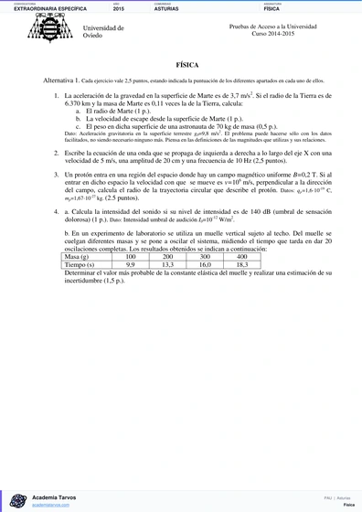Vista previa de Examen PAU de Física de Asturias 2015 – Extraordinaria Específica