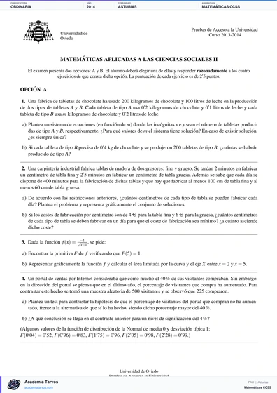 Vista previa de Examen PAU de Matemáticas CCSS de Asturias 2014 – Ordinaria